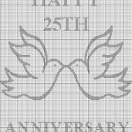 25th Wedding Anniversary Doves Crochet Pattern..