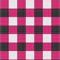 Pink And Black Gingham Crochet Pattern Graph..