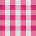 Pink And White Gingham Crochet Pattern Graph..