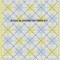 Blue, Yellow Argyle Crochet Pattern Graph..