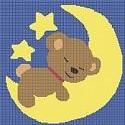 Bear Sleeping On The Moon Baby Crochet Pattern..
